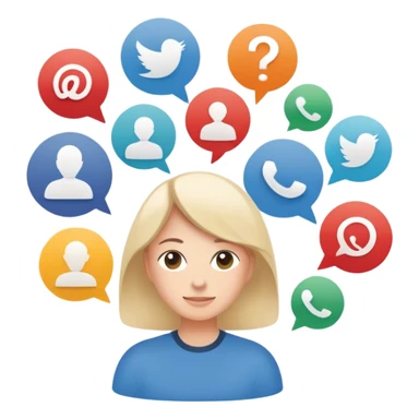 Make me an emoji for an app. The emoji is to highlight "social", "Real people", Reviews, trust, and brand recognition  - Should be circles in a flattened style.

Think favicons like reddit (don't use real favicons) and limit to 3 sticker