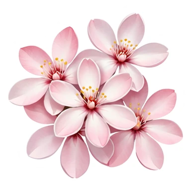 white sakura with a watercolor effect sticker