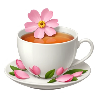 Flower in a cup of tea sticker