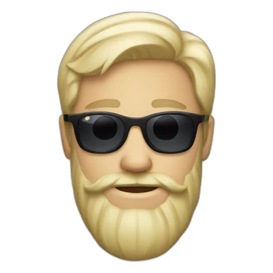 Blonde scandinavian man with beard wearing sunglasses sticker
