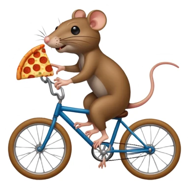 rat stealing pizza on a bike sticker