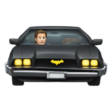 batman in car back to the future sticker