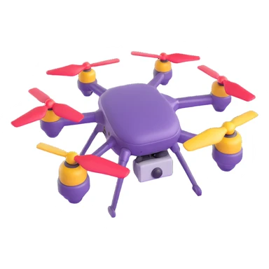 simple drone, 3d emoji style, soft shading sticker