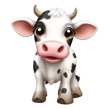 Baby girl cow sticker