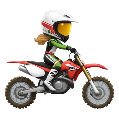 Strawberry blonde motocross women sticker