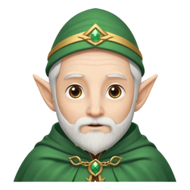 Wise elf with white beard and cape sticker