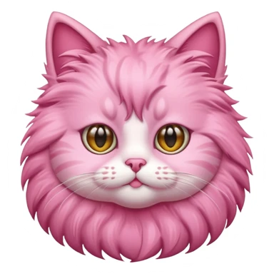 Fluffy pink cat very fluffy and cute as ever sticker