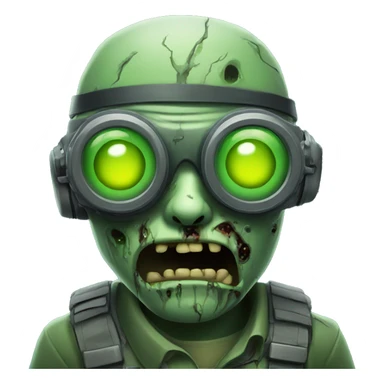 Zombie wearing night vision goggles sticker