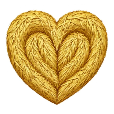 heart with autumn hay bales sticker