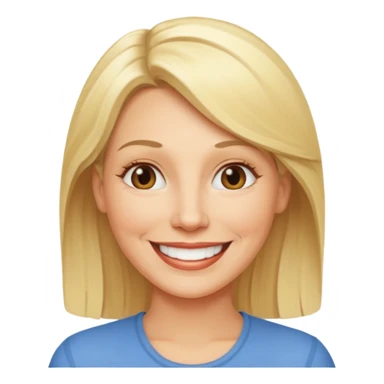 A 45-year-old blonde woman sticker