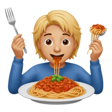 Tung tung sahur eating spaghetti  sticker