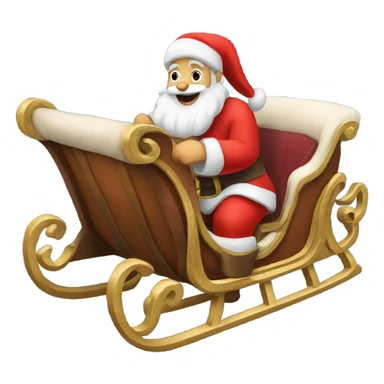 santa claus sleigh sticker