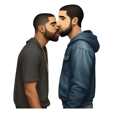 drake kissing drake kissing drake kissing drake sticker
