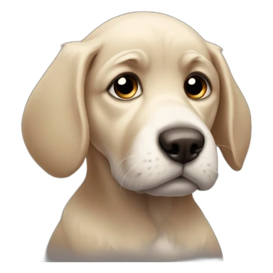 Sad puppy sticker