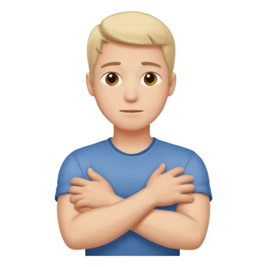 crossed arm holding neck guy sticker