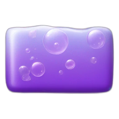 purple bar of soap with magical bubbles all over it sticker