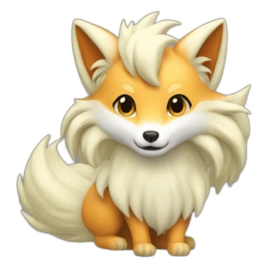 Ninetails fox sticker