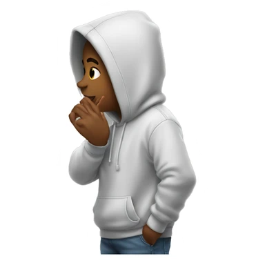 Blowing kiss with hoodie on  sticker