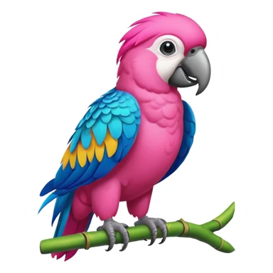 pink parrot sticker
