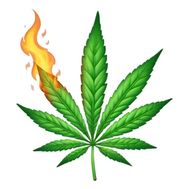 a marijuana jobnt burning sticker