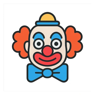 creepy clown sticker