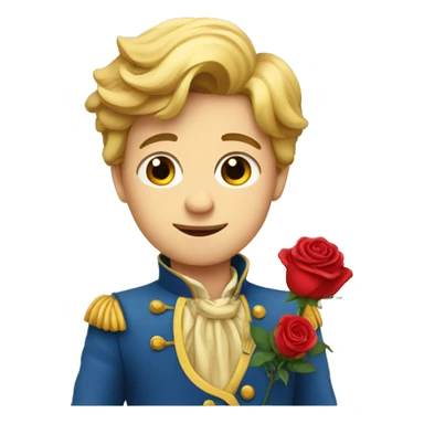 A little prince with a rose sticker