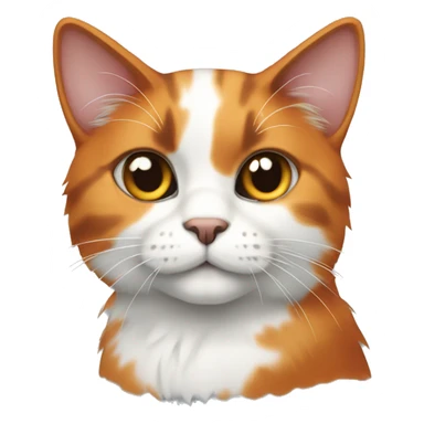Calico cat with orange, grey, and white fur sticker