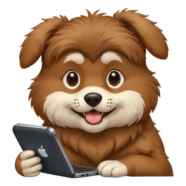 Cachorro ou amigo irritando o celular no computador sticker