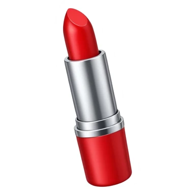 lipstick bullet, polished silver chrome, sexy beauty symbol sticker