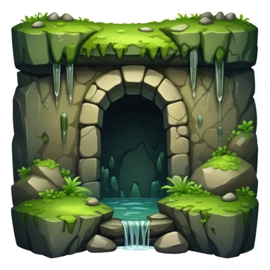Cave entrance wet sticker