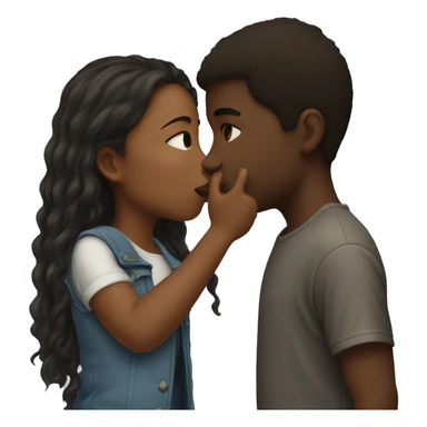 Girl and a boy kissing sticker