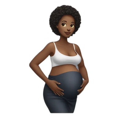 Beautiful Black women pregnant sticker
