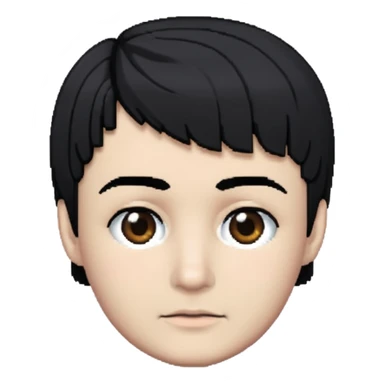 Head pixel art in 8bits smal blocks sticker