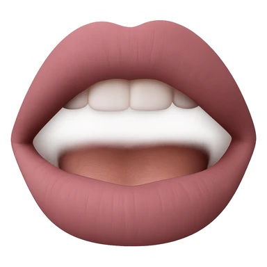 Realistic lipstick emoji with matte finish, pink lipstick, photorealistic style. Remove background. sticker