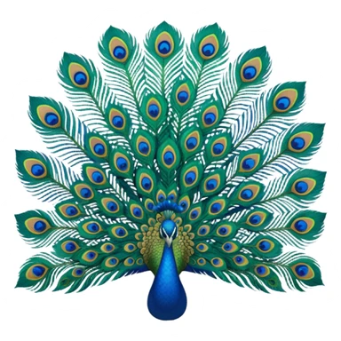 Peacock feathers sticker