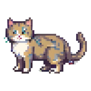 playful cat sticker