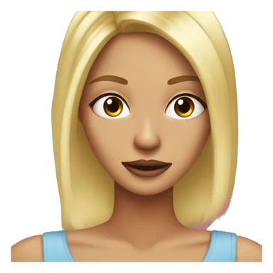 Hot girl looking at her feet blonde hair red toe nails no shoes sticker