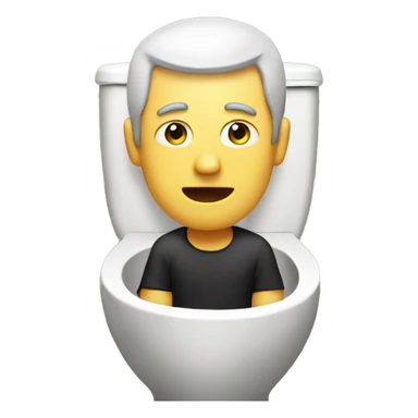 Man on toilet sticker