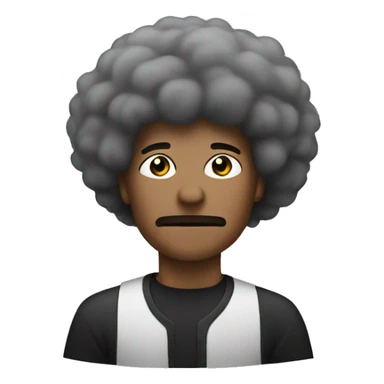 Smoke with afro haircut  sticker