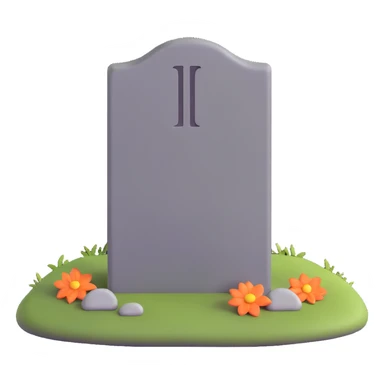 stone gravestone in cemetery sticker