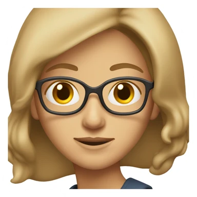 female middle age librarian with should length light brown hair sticker