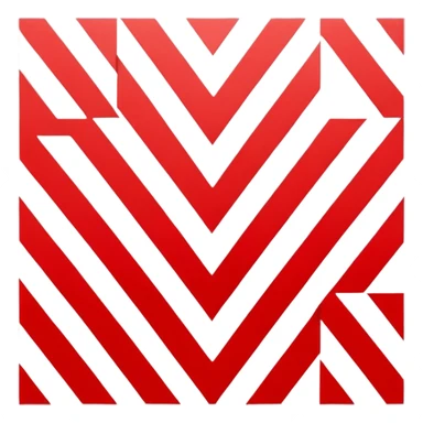 red and white squares sticker
