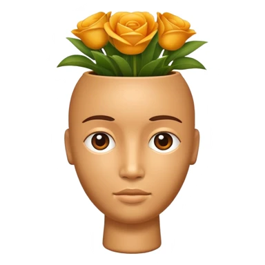 Vase human head  sticker