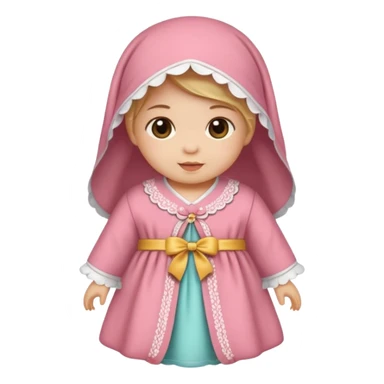 baby girl traditional baby clothe sticker