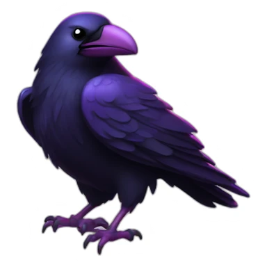 flashing rave raven sticker