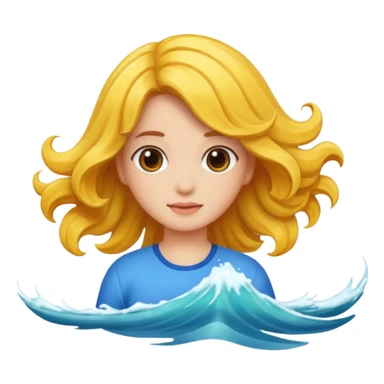 wave hair girl 2 sticker