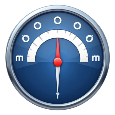 depth meter gauge emoji style, no numbers, with a pointer or needle sticker