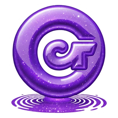 symbol glitter purple $ sticker