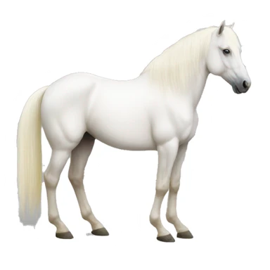 Realistic albino horse full body sticker