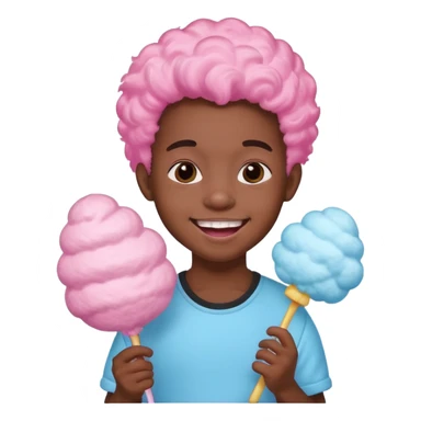 cotton candy holding black kid sticker